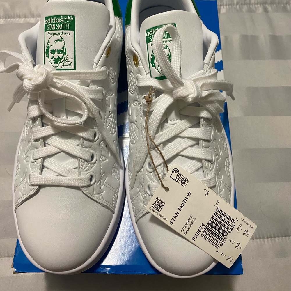 Stan Smith women shoes white and green